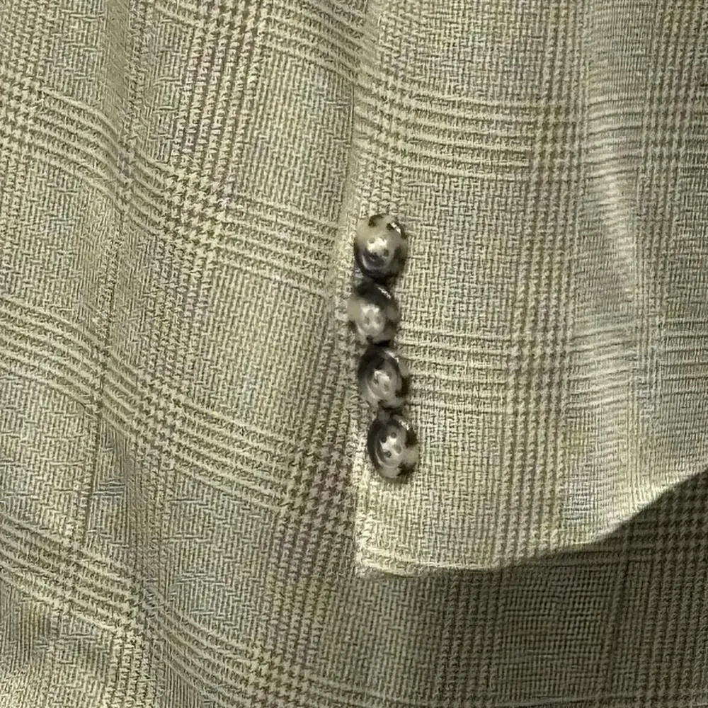 Austin Reed Blazer Mens 42L Tan Glen Plaid Sport Coat Made USA 3 Button Classic